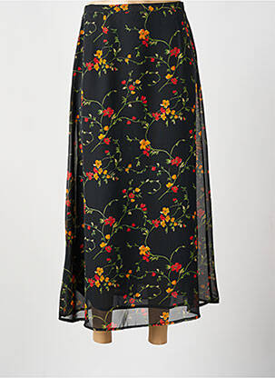 Jupe longue fermeture zippée au dos noir CLAUDE D'ALBAN femme