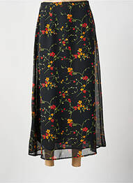 Jupe longue tissage crêpe noir CLAUDE D'ALBAN femme