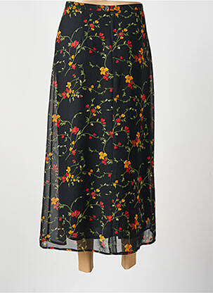 Jupe longue tissage crêpe noir CLAUDE D'ALBAN femme