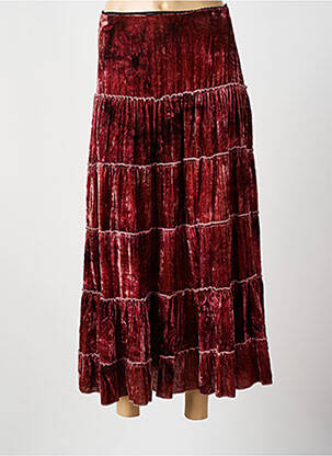 Jupe longue orange BEVERLY femme