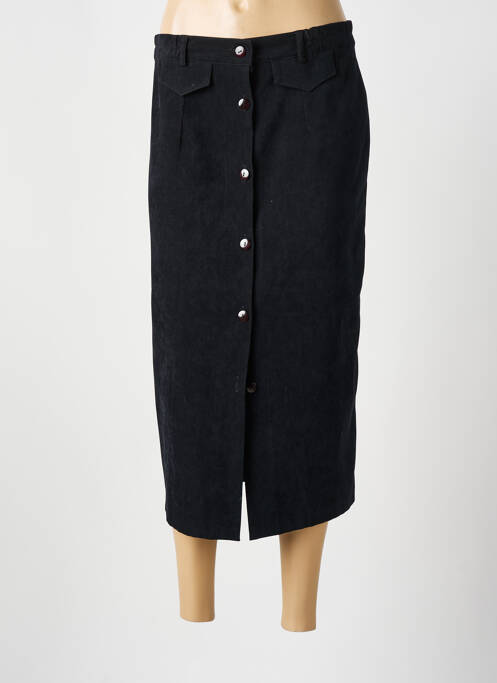 Jupe mi-longue noir PIERRE CEDRIC femme