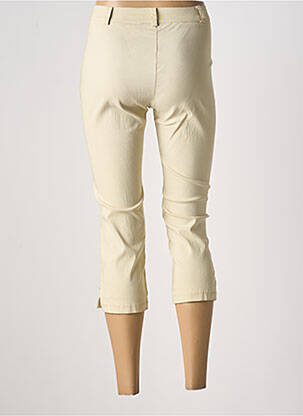 Pantacourt taille haute taille haute beige PIERRE CEDRIC femme