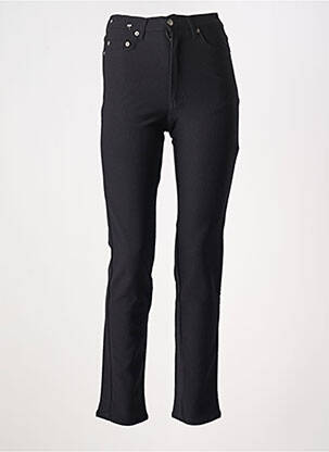 Pantalon slim stretch taille haute noir ATLANTA femme