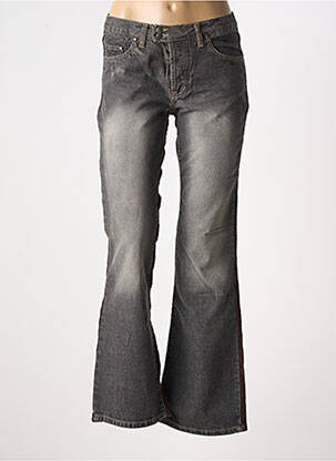 Jean coupe flare stretch taille normale gris GILÏANO femme
