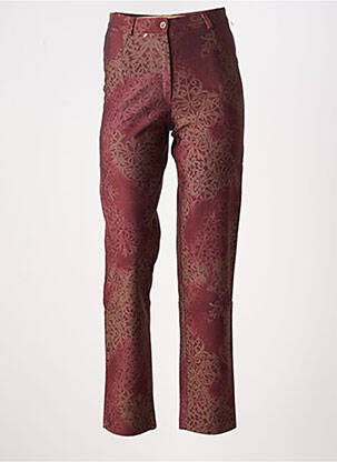 Pantalon slim taille haute taille haute rouge BEVERLY femme