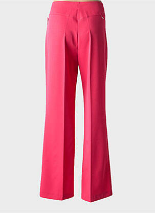 Pantalon flare taille à pinces taille haute rose PAS DE QUOI... femme