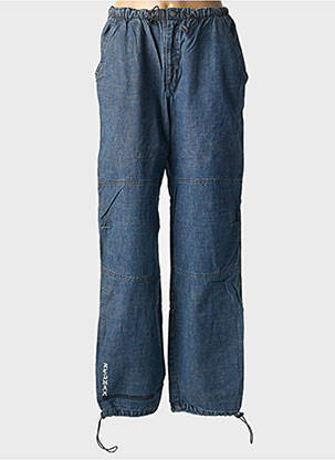 Jeans coupe droite stretch taille normale bleu REDMAN femme