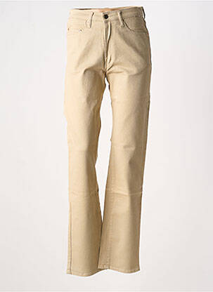 Jeans coupe droite taille haute taille haute beige JOST femme