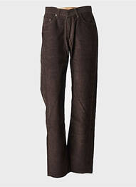 Pantalon droit stretch taille haute marron JOST femme