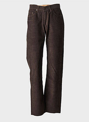 Pantalon droit stretch taille haute marron JOST femme