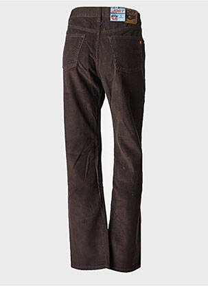 Pantalon droit stretch taille haute marron JOST femme