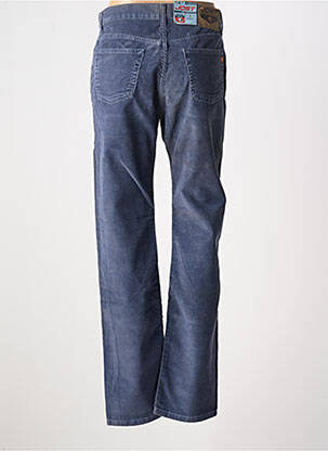 Pantalon droit stretch taille haute bleu JOST femme