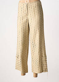 Pantalon 7/8 taille haute taille haute beige BEVERLY femme