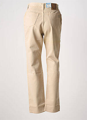 Jeans coupe droite taille haute taille haute beige REDMAN femme