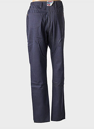 Pantalon droit tissage popeline taille normale bleu JOST femme