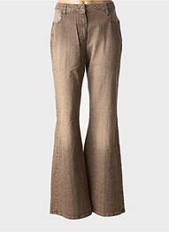 Jean coupe flare stretch taille normale marron GUIZMO femme