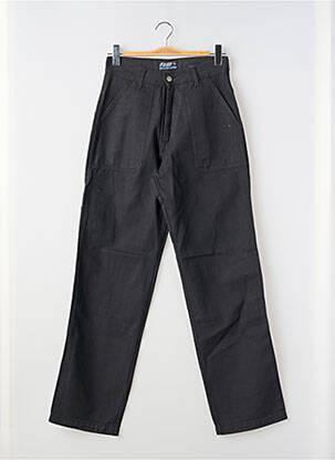 Jeans coupe droite fermeture zippée sous rabat boutonné taille normale gris REDMAN homme