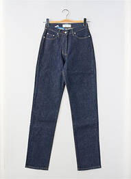 Jeans coupe slim tissage brut taille haute bleu JOST femme