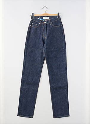 Jeans coupe slim tissage brut taille haute bleu JOST femme