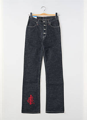 Jeans coupe droite taille haute taille haute noir REDMAN femme