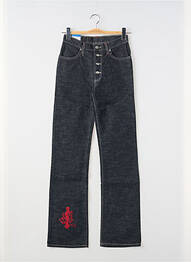Jeans coupe droite taille haute taille haute noir REDMAN femme