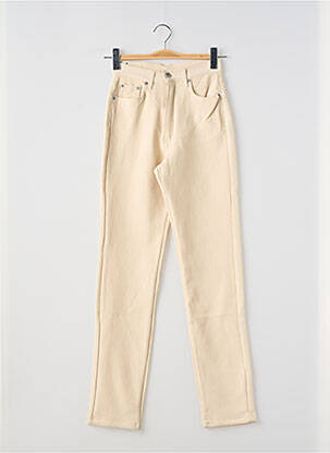 Pantalon slim taille haute taille haute beige ATLANTA femme