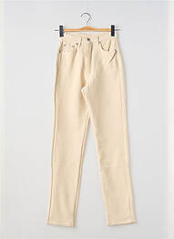 Pantalon slim stretch taille haute beige ATLANTA femme