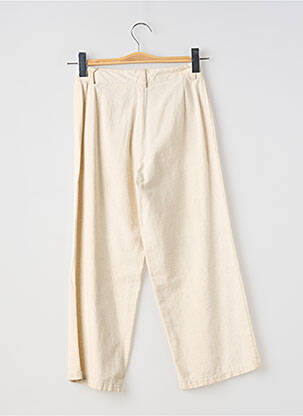 Pantalon 7/8 taille haute taille haute beige LUCCHINI femme