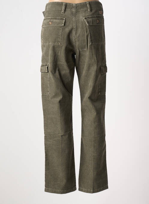 Pantalon large fermeture zippée sous rabat boutonné taille haute gris FAVELA femme