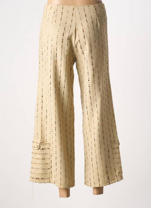 Pantalon 7/8 taille haute taille haute beige BEVERLY femme