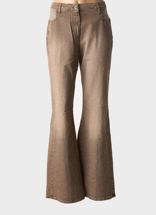 Jean coupe flare marron GUIZMO femme