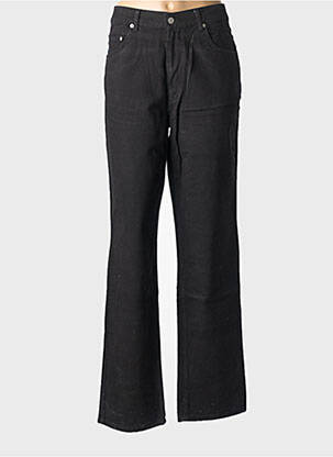 Jeans coupe droite stretch taille normale noir LUCCHINI femme