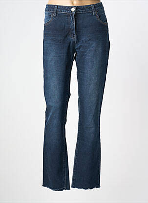 Jeans coupe droite stretch taille normale bleu GEMO femme