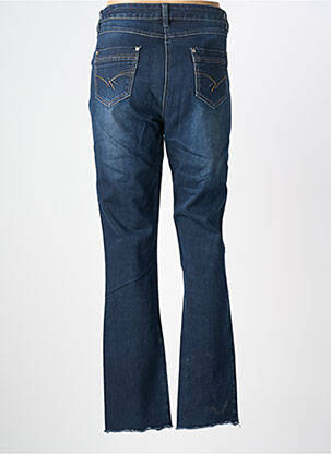 Jeans coupe droite stretch taille normale bleu GEMO femme