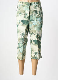 Pantacourt stretch taille normale vert LUCCHINI femme