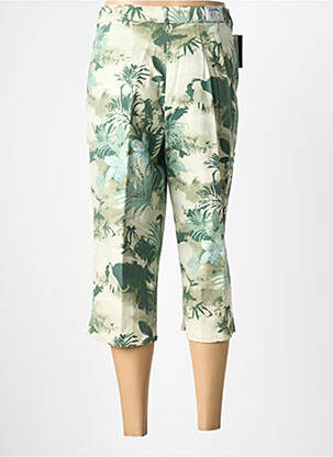 Pantacourt stretch taille normale vert LUCCHINI femme