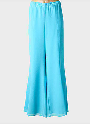 Pantalon large tissage crêpe taille normale bleu Q'NEEL femme
