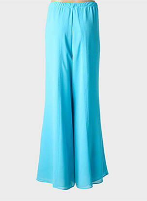 Pantalon large tissage crêpe taille normale bleu Q'NEEL femme