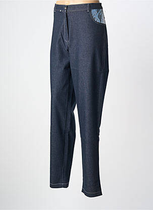 Pantalon slim stretch taille normale bleu BEVERLY femme