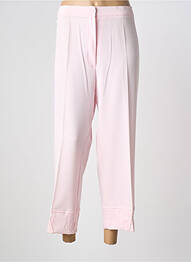 Pantalon 7/8 taille élastique taille normale rose LADY BELLE femme