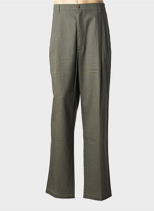 Pantalon chino fermeture zippée sous rabat avec crochet taille haute vert DOCKERS homme