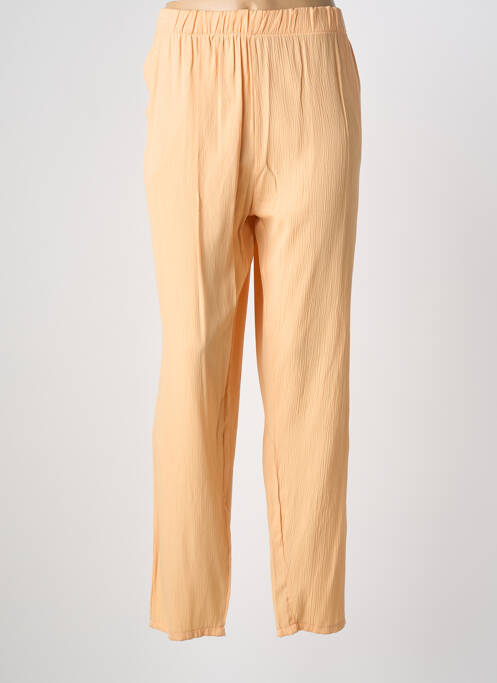 Pantalon droit taille élastique taille normale orange BEVERLY femme