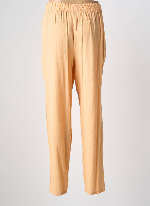 Pantalon droit taille élastique taille normale orange BEVERLY femme