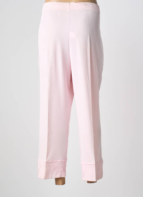 Pantalon 7/8 taille élastique taille normale rose LADY BELLE femme