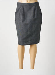 Jupe mi-longue coupe droite gris BEVERLY femme