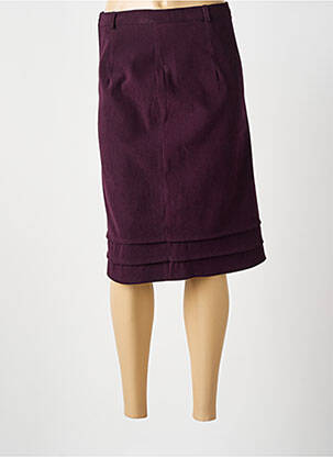 Jupe mi-longue coupe droite violet BEVERLY femme