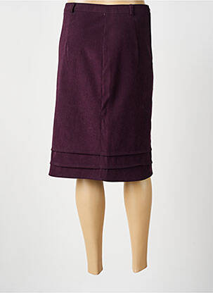 Jupe mi-longue coupe droite violet BEVERLY femme