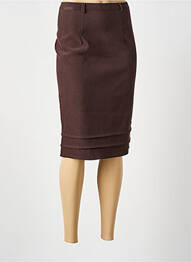 Jupe mi-longue taille normale marron BEVERLY femme