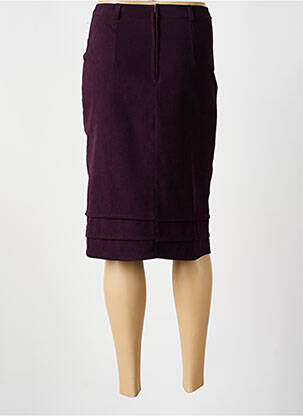 Jupe mi-longue stretch violet BEVERLY femme