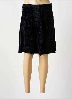 Jupe mi-longue fermeture zip latéral noir RENE DERHY femme